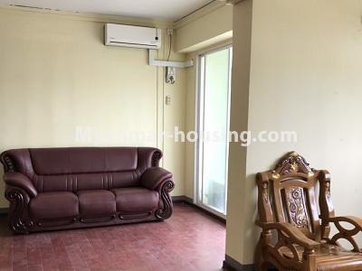 Myanmar real estate - for rent property - No.4350 - Condo room for rent in Dagon Seikkan! - living room 