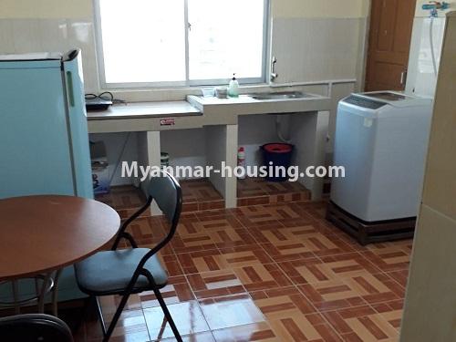 ミャンマー不動産 - 賃貸物件 - No.4355 - Mini condo room for rent in Pazundaung! - kitchen