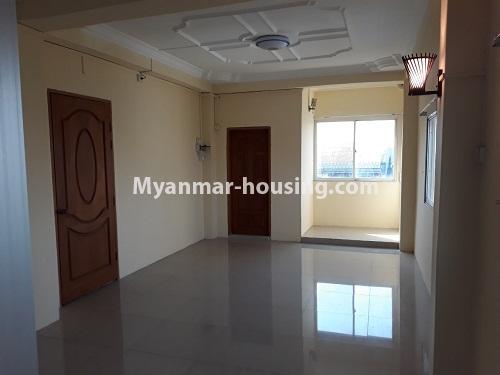 Myanmar real estate - for rent property - No.4355 - Mini condo room for rent in Pazundaung! - living room area