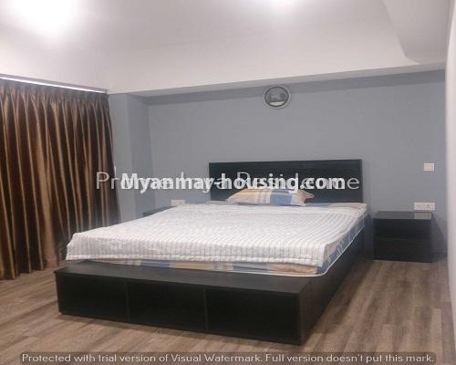 Myanmar real estate - for rent property - No.4356 - Serviced room for rent in Kamaryut! - bedroom
