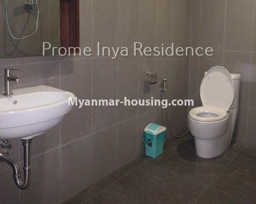 Myanmar real estate - for rent property - No.4356 - Serviced room for rent in Kamaryut! - master bedroom bathroom