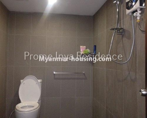 Myanmar real estate - for rent property - No.4356 - Serviced room for rent in Kamaryut! - compound bathroom