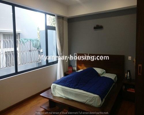Myanmar real estate - for rent property - No.4360 - Serviced room for rent in Kamaryut! - master bedroom 