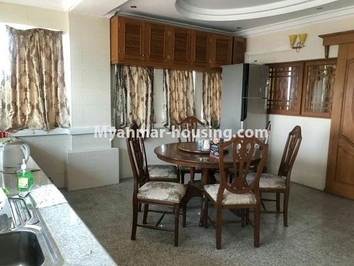 Myanmar real estate - for rent property - No.4362 - Furnished condo room for rent in Pazundaung! - kitchen and dining area