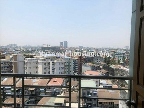 Myanmar real estate - for rent property - No.4362 - Furnished condo room for rent in Pazundaung! - balcony