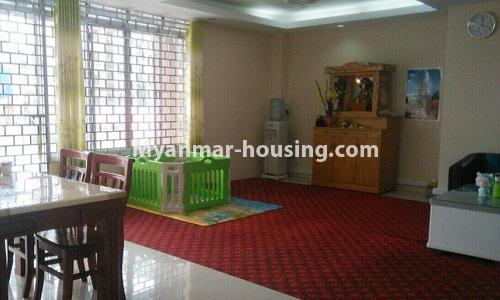 Myanmar real estate - for rent property - No.4364 - Yae Kyaw Complex condo room for rent in Pazundaung! - another view of living room