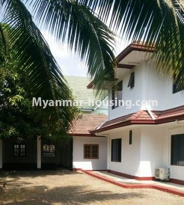 Myanmar real estate - for rent property - No.4366 - Landed house for rent in Mingalardone! - compound view