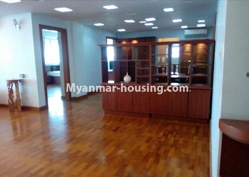 ミャンマー不動産 - 賃貸物件 - No.4367 - Maung Weik Condo room for rent in Downtown! - another view of living room