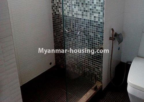 Myanmar real estate - for rent property - No.4367 - Maung Weik Condo room for rent in Downtown! - bathroom 1