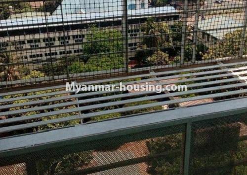 Myanmar real estate - for rent property - No.4367 - Maung Weik Condo room for rent in Downtown! - balcony