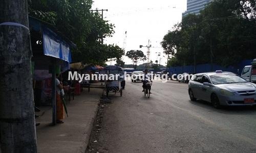 Myanmar real estate - for rent property - No.4368 - Ground floor for rent in Yankin! - road view