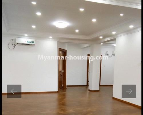 Myanmar real estate - for rent property - No.4371 - Myaynu Condominium room for rent in Sanchaung! - living room area and inside decoration