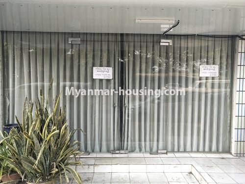 Myanmar real estate - for rent property - No.4373 - Ground floor for rent in Pazundaung! - glass door view