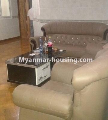 Myanmar real estate - for rent property - No.4377 - Condo room for rent in Kamaryut! - Living room