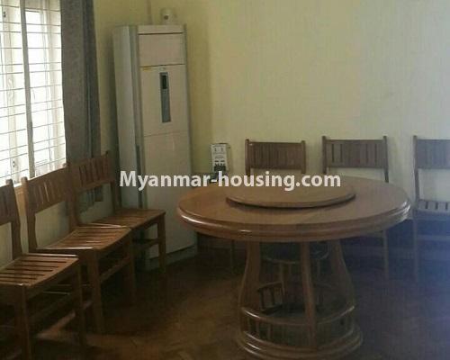 Myanmar real estate - for rent property - No.4380 - Landed house for rent in Hlaing! - dining area
