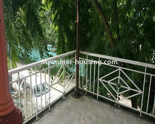 Myanmar real estate - for rent property - No.4380 - Landed house for rent in Hlaing! - balcony