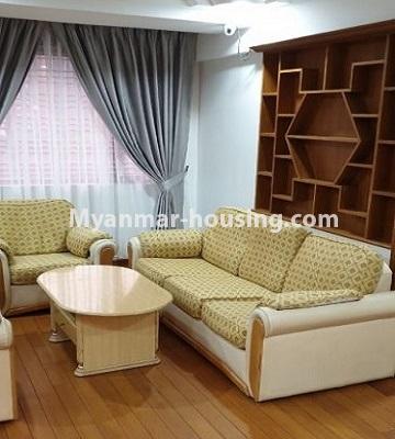 ミャンマー不動産 - 賃貸物件 - No.4384 - University Avenue Condominium room for rent in Bahan! - living room