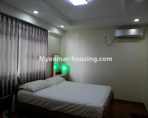 Myanmar real estate - for rent property - No.4390 - Condominium rent in Downtown! - master bedroom