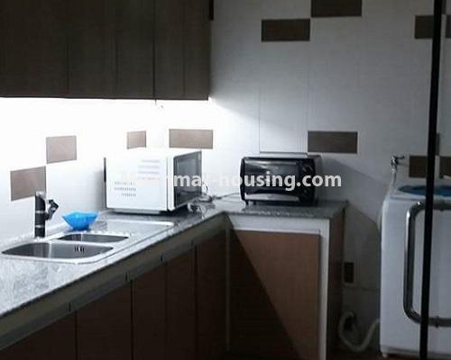 Myanmar real estate - for rent property - No.4390 - Condominium rent in Downtown! - kitchen