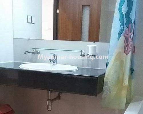 Myanmar real estate - for rent property - No.4390 - Condominium rent in Downtown! - bathroom view