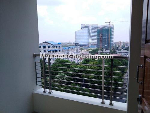 Myanmar real estate - for rent property - No.4392 - Condominium room for rent in Bahan! - balcony