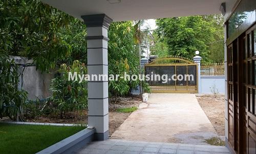 Myanmar real estate - for rent property - No.4395 - Landed house for rent in Thanlyin! - compound view