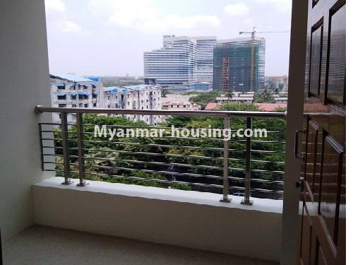 ミャンマー不動産 - 賃貸物件 - No.4396 - New condominium room for rent in Bahan! - ူူူူူbalcony