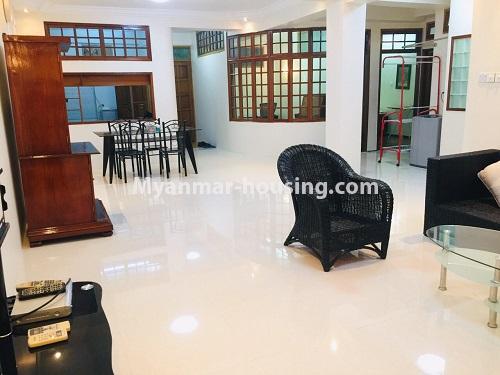 Myanmar real estate - for rent property - No.4399 - Nice condominium room with Kan Daw Gyi view, Tarmway! - another view of living room