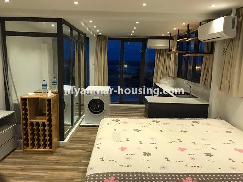 Myanmar real estate - for rent property - No.4401 - Duplex 2BHK Penthouse with nice view for rent in Downtown! - master bedroom 1 view