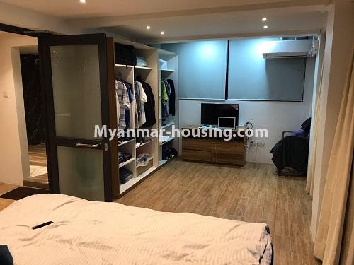 Myanmar real estate - for rent property - No.4401 - Duplex 2BHK Penthouse with nice view for rent in Downtown! - another master bedroom view