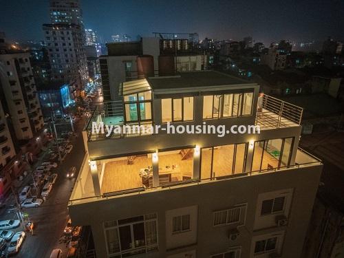 Myanmar real estate - for rent property - No.4401 - Duplex 2BHK Penthouse with nice view for rent in Downtown! - the whole unit view