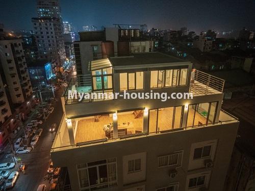 မြန်မာအိမ်ခြံမြေ - ငှားရန် property - No.4401 - မြို့ထဲတွင် ဗျူးကောင်းကောင်းနှင့် ပေါ်ဆုံးထပ်ငှားရန်ရှိသည်။the whole unit view