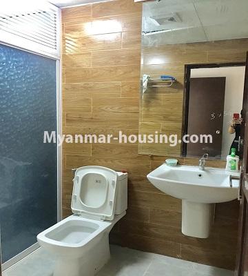 Myanmar real estate - for rent property - No.4402 - New and nice condominium room for rent in Sanchaung! - compound bathroom