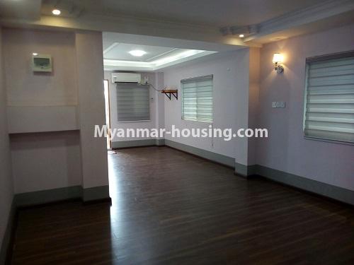 Myanmar real estate - for rent property - No.4407 - One bedroom apartment near Hledan Junction! - living room