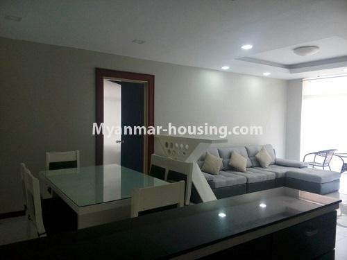 Myanmar real estate - for rent property - No.4413 - River view room with decoration in Star City Condo! - living room