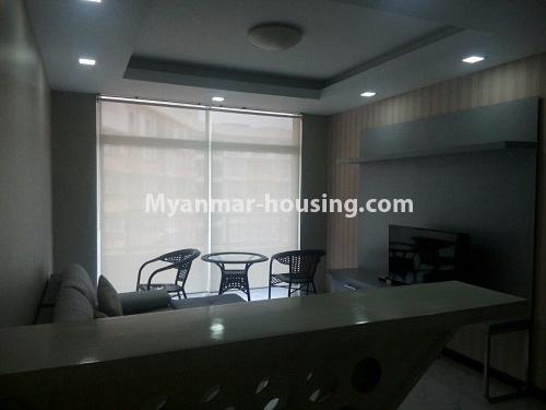 မြန်မာအိမ်ခြံမြေ - ငှားရန် property - No.4413 - ကြယ်စင်မြို့တော် ကွန်ဒိုတွင် မြစ်ဗျူးမြင်ရသော အခန်းငှားရန်ရှိသည်။another view of living room