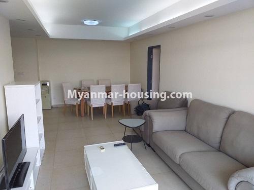 Myanmar real estate - for rent property - No.4414 - Furnished Star City Condo Room For Rent! - Living room view