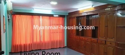 ミャンマー不動産 - 賃貸物件 - No.4415 - Condo room in Bo Myat Tun Housing, Botahtaung! - ူူူူူူliving room