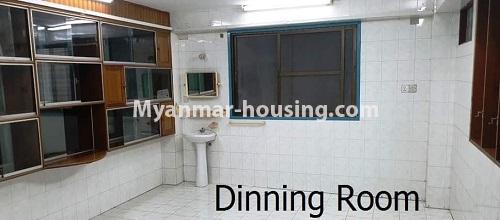 Myanmar real estate - for rent property - No.4415 - Condo room in Bo Myat Tun Housing, Botahtaung! - dining area