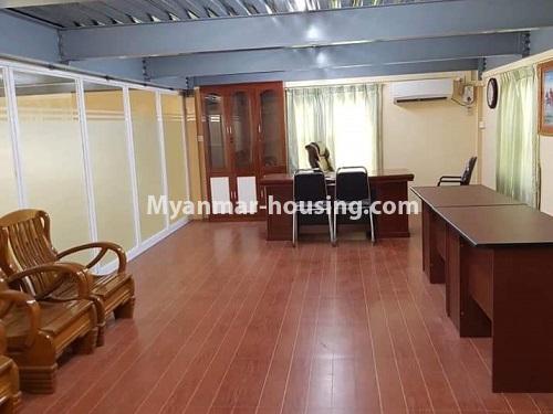 Myanmar real estate - for rent property - No.4422 - Decorated two storey landed house with big office option or guest-house option for rent in Hlaing! - first floor hall