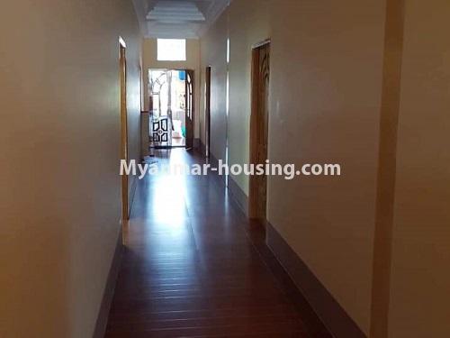 Myanmar real estate - for rent property - No.4422 - Decorated two storey landed house with big office option or guest-house option for rent in Hlaing! - corridor