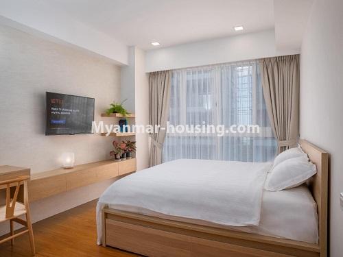 ミャンマー不動産 - 賃貸物件 - No.4426 - Luxurious condominium room with full facilities near Myanmar Plaza, Yankin! - master bedroom
