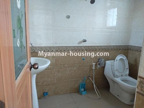 Myanmar real estate - for rent property - No.4427 - Wide office room on Pyay Main Road for rent in 7 Mile, Mayangone! - bathroom 2