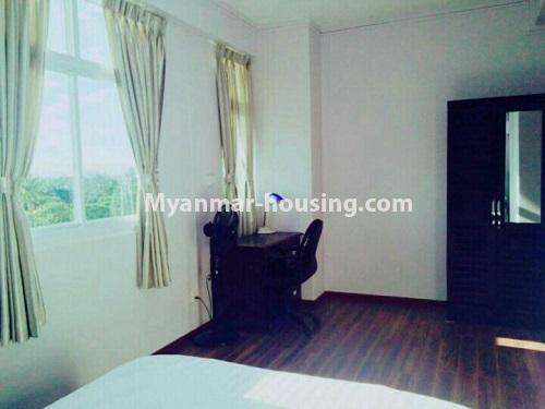 Myanmar real estate - for rent property - No.4428 - Two bedroom serviced apartment near Myanmar Plaza in Yankin! - master bedroom