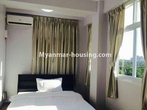 ミャンマー不動産 - 賃貸物件 - No.4428 - Two bedroom serviced apartment near Myanmar Plaza in Yankin! - single bedroom