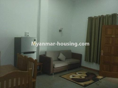 Myanmar real estate - for rent property - No.4429 - Nar Nat Taw Serviced Condominium room for rent in Kamaryut! - living room