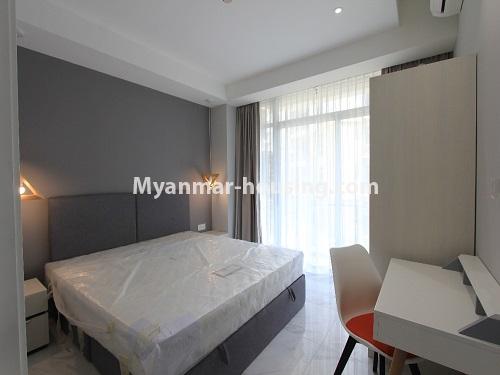 ミャンマー不動産 - 賃貸物件 - No.4430 - One bedroom serviced apartment on Upper Pansodan road in Mingalar Taung Nyunt! - bedroom