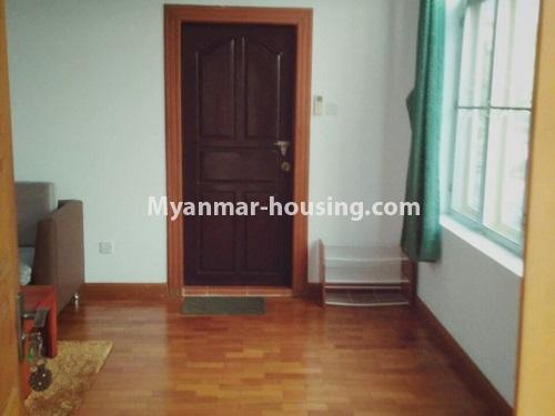 Myanmar real estate - for rent property - No.4432 - Serviced Condominium room between Junction Square and Hledan Centre for rent in Kamaryut! - main door 