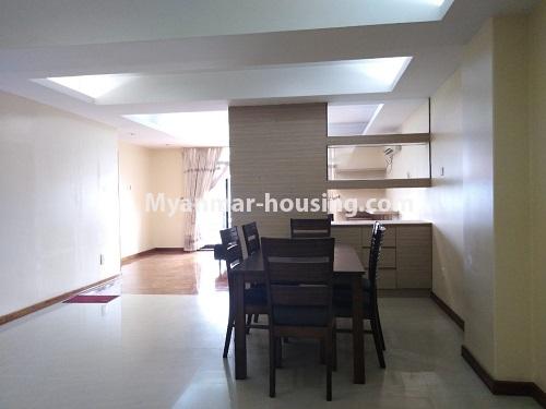 缅甸房地产 - 出租物件 - No.4434 - Royal Yaw Min Gyi condominium room with facilities in Downtown! - dinning area