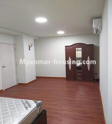 Myanmar real estate - for rent property - No.4438 - Nawarat Condominium building with full facilities for rent in Kamaryut! - another view of master bedroom
